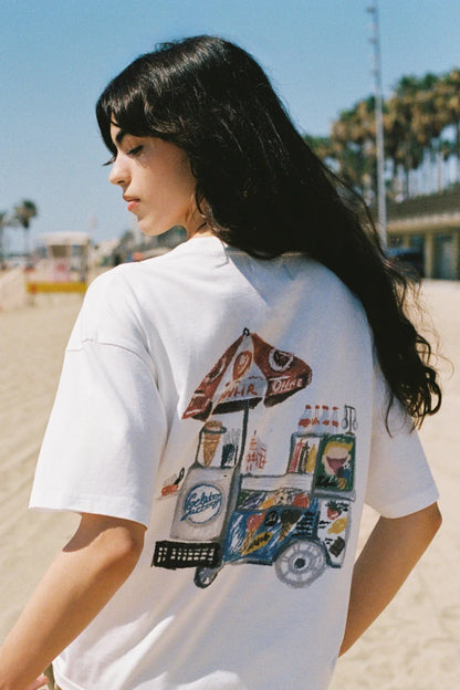 CAMISETA ICE CREAM CART WHITE - FRONT OF