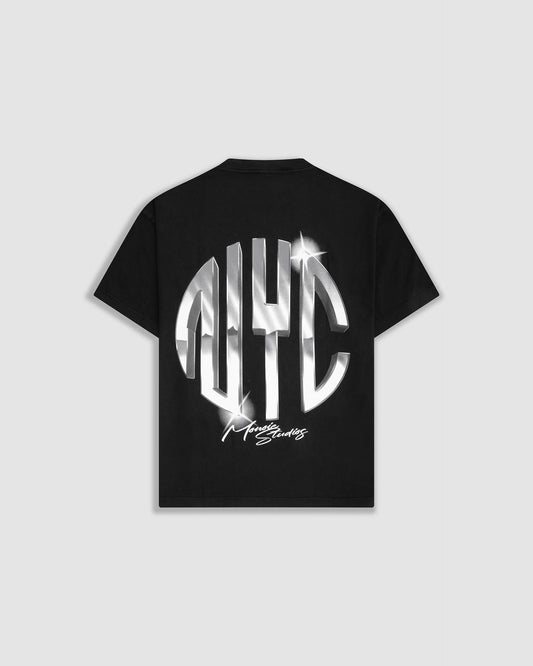 NYC T-SHIRT JET BLACK - FRONT OF