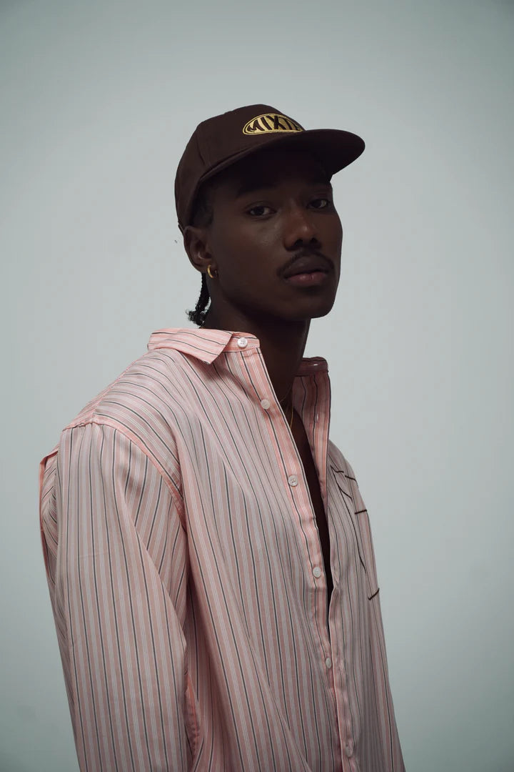 CAMISA BOLSILLO BORDADO ROSA - FRONT OF