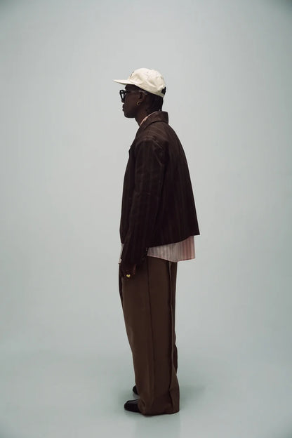 BROWN BLAZER EL SALON MIXTE - FRONT OF