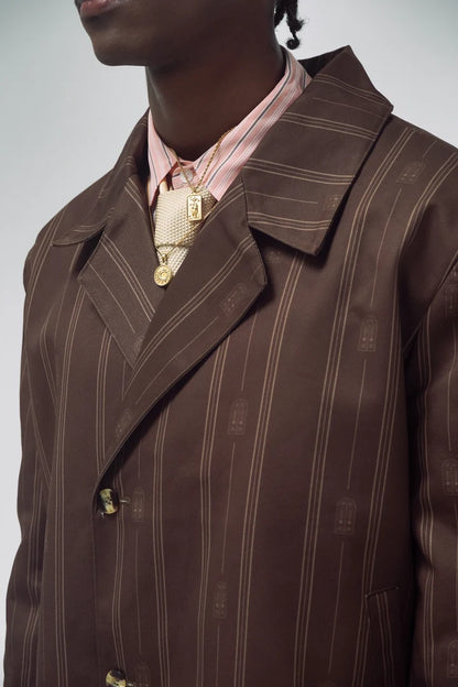 BROWN BLAZER EL SALON MIXTE - FRONT OF