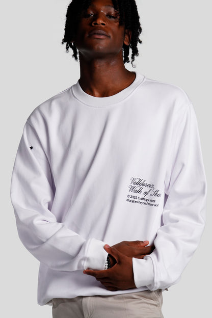 WALK OF SHAME CREWNECK WHITE - FRONT OF