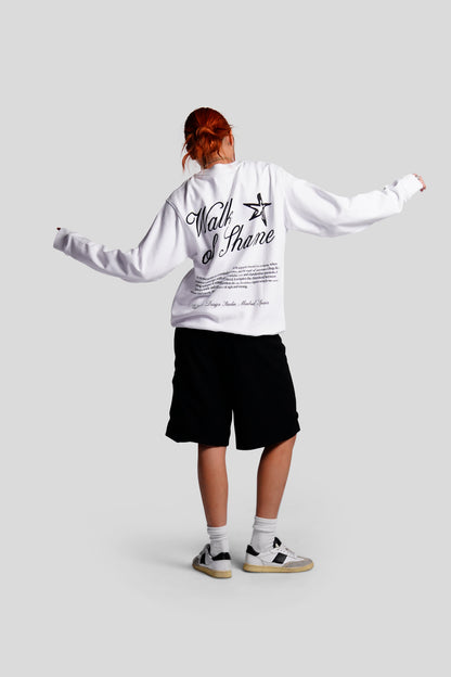 WALK OF SHAME CREWNECK WHITE - FRONT OF