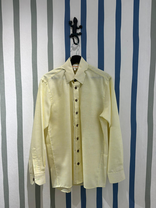 FELIX MATOS CAMISA DE LINO AMARILLA - FRONT OF