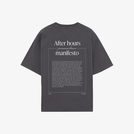 T-SHIRT LONDON AFTER HOURS MANIFESTO  SHADOW GREY