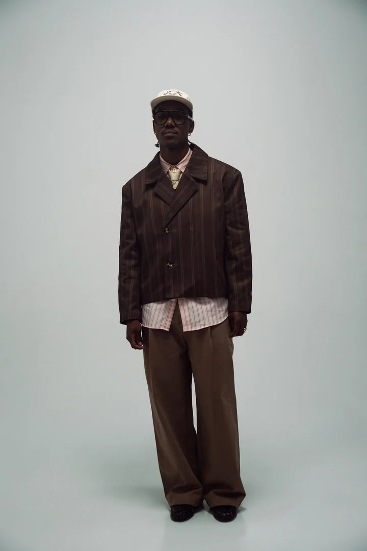 BROWN BLAZER EL SALON MIXTE - FRONT OF