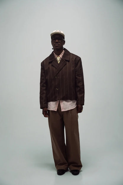 BROWN BLAZER EL SALON MIXTE - FRONT OF