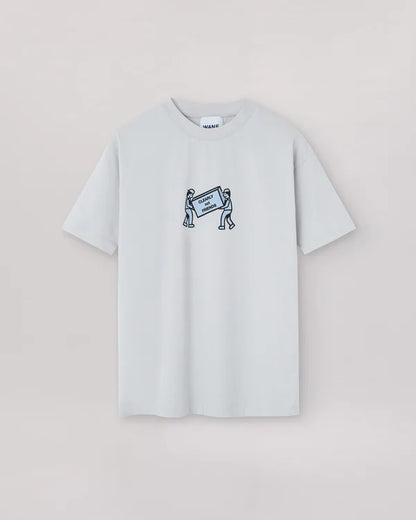T-SHIRT CLEARLY NOT FRIENDS GREY