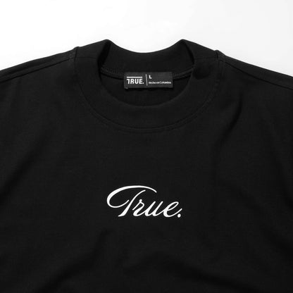 T-SHIRT CURVY LOGO BLACK