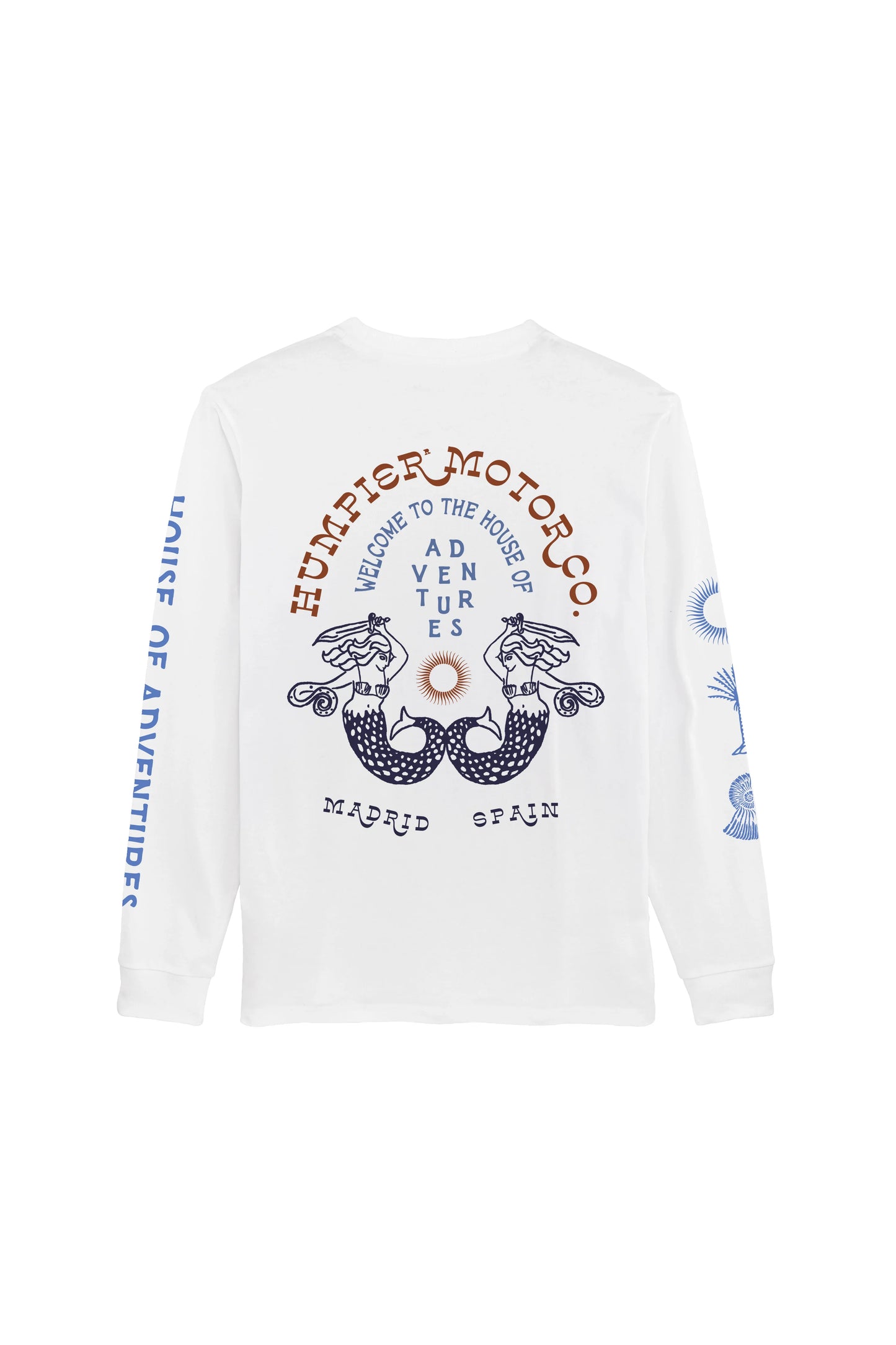 MERMAIDS LONGSLEEVE T-SHIRT WHITE - FRONT OF.