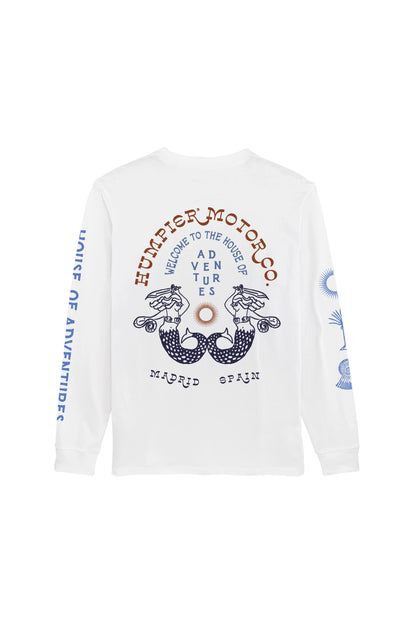 MERMAIDS LONGSLEEVE T-SHIRT WHITE - FRONT OF.
