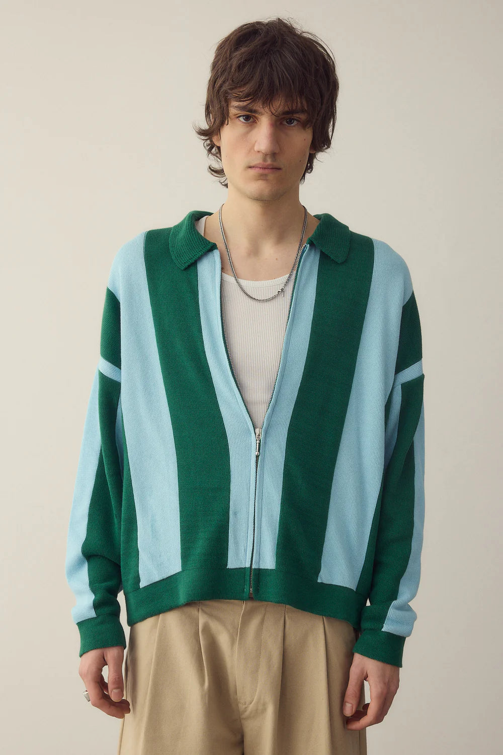 JERSEY ZIPPER STRIPES - FRONT OF