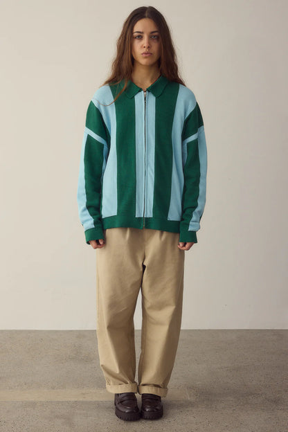 JERSEY ZIPPER STRIPES - FRONT OF