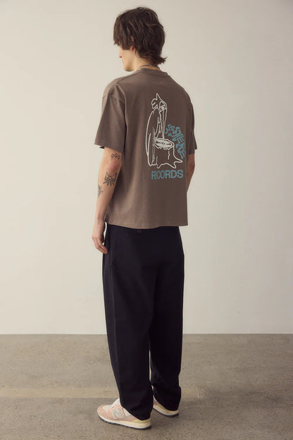 CAMISETA NOWHERE RECORDS WOOD - FRONT OF