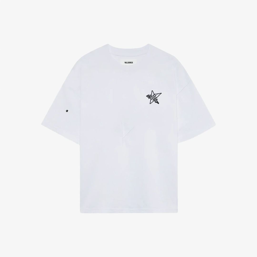 VALLDOREIX STATEMENT TEE WHITE - FRONT OF