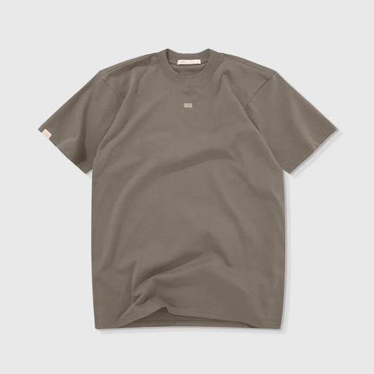 CLASSIC T-SHIRT LIGHT BROWN - FRONT OF.