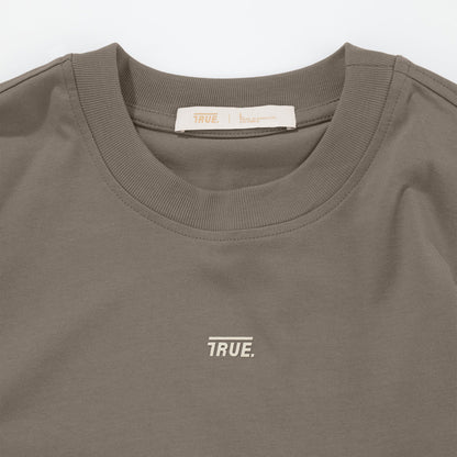 CLASSIC T-SHIRT LIGHT BROWN - FRONT OF.