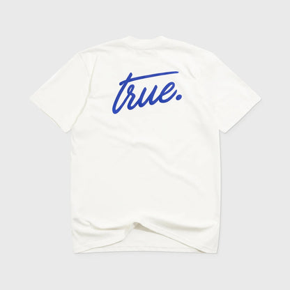 CURSIVE LOGO T-SHIRT CREAM - FRONT OF