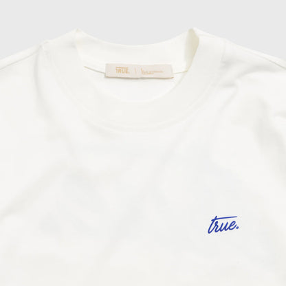 CURSIVE LOGO T-SHIRT CREAM - FRONT OF