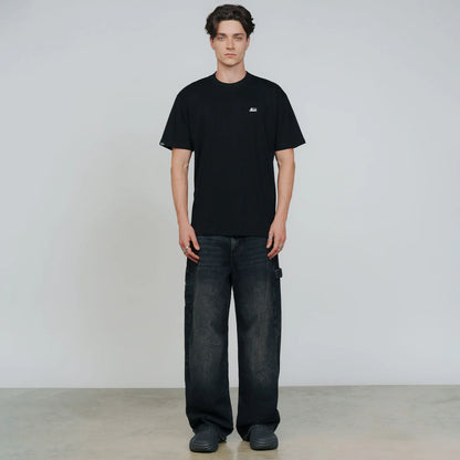 CURSIVE LOGO T-SHIRT BLACK - FRONT OF