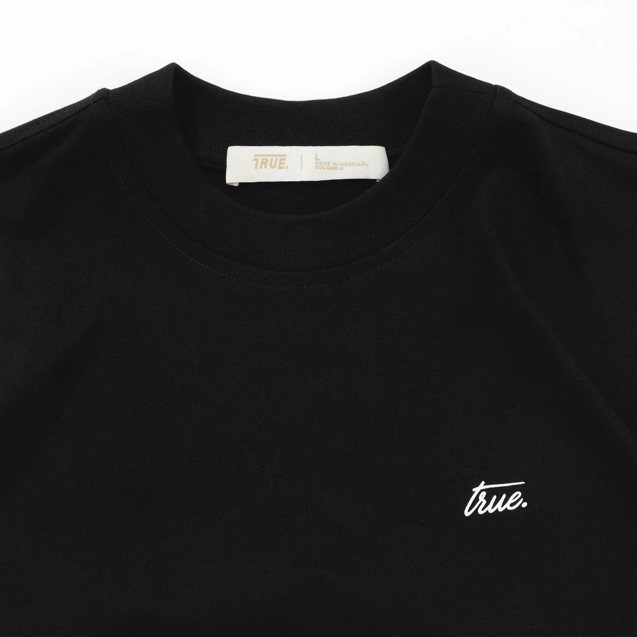 CURSIVE LOGO T-SHIRT BLACK - FRONT OF