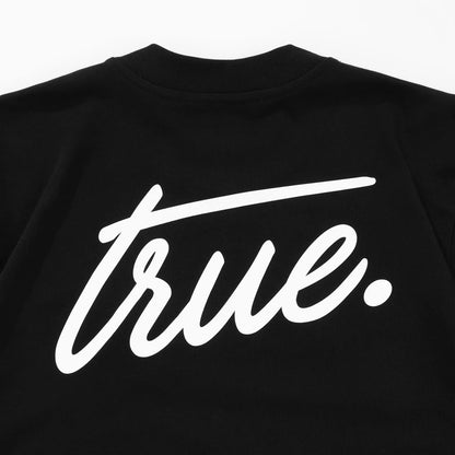 CURSIVE LOGO T-SHIRT BLACK - FRONT OF