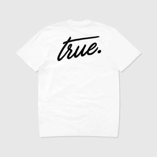 CURSIVE LOGO T-SHIRT WHITE - FRONT OF