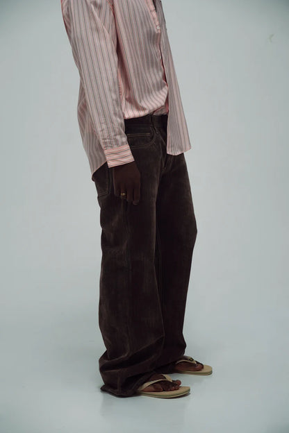 CAMISA BOLSILLO BORDADO ROSA - FRONT OF
