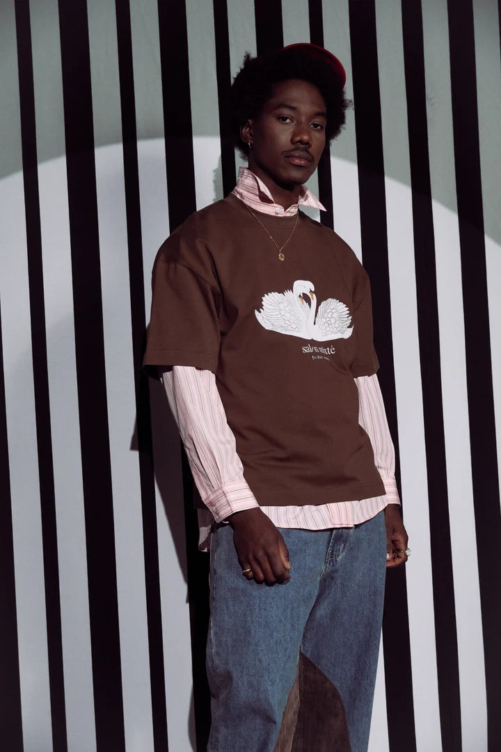 CAMISETA CISNES CHOCOLATE SALON MIXTE - FRONT OF