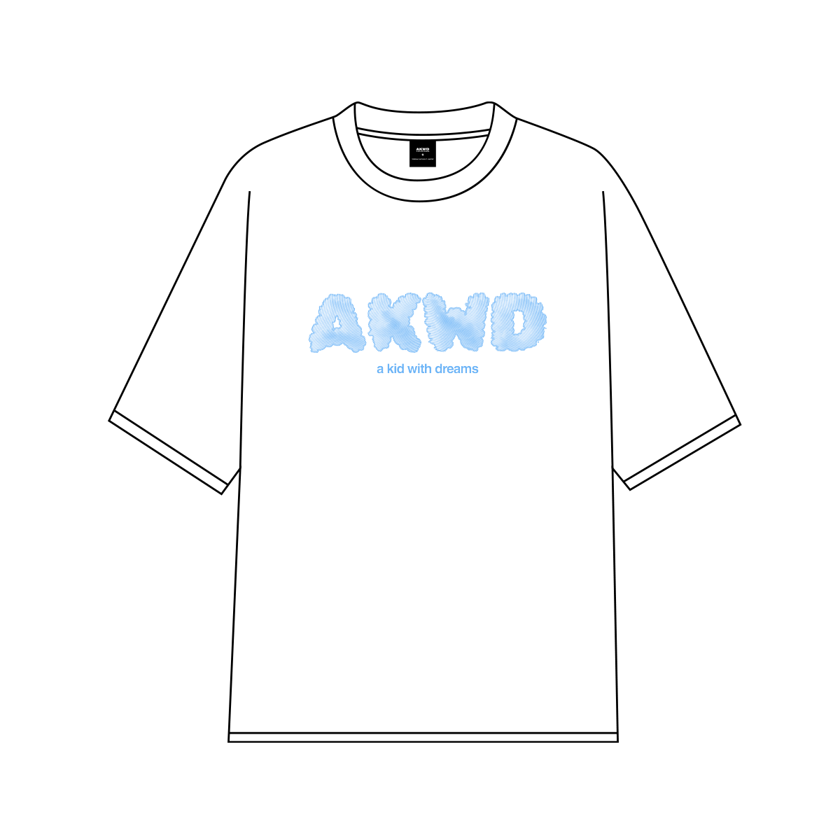 AKWD CLOUD T-SHIRT WHITE - FRONT OF
