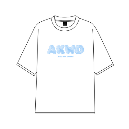 AKWD CLOUD T-SHIRT WHITE - FRONT OF