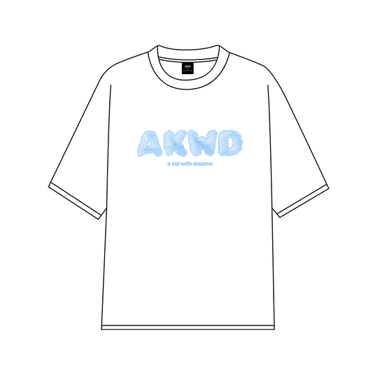 AKWD CLOUD T-SHIRT WHITE - FRONT OF