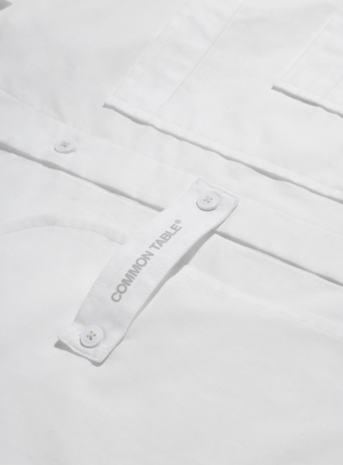 CAMISA DOUBLE POCKET WHITE - FRONT OF