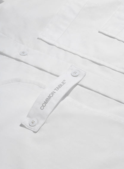 CAMISA DOUBLE POCKET WHITE - FRONT OF