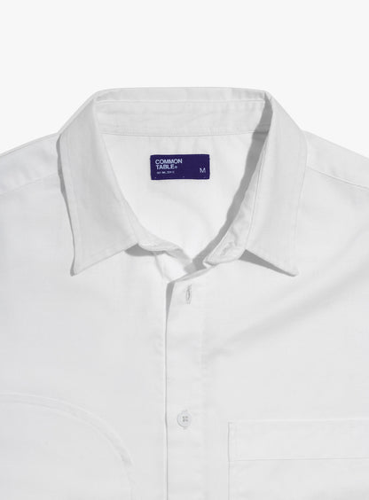 CAMISA DOUBLE POCKET WHITE - FRONT OF