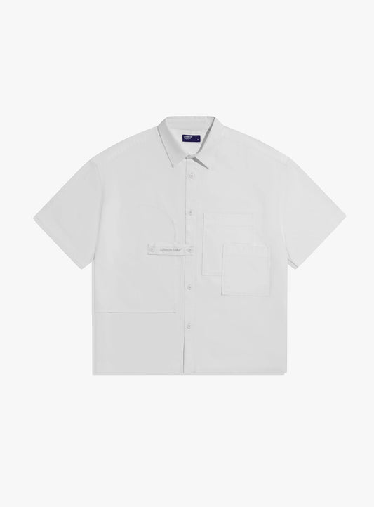 CAMISA DOUBLE POCKET WHITE - FRONT OF