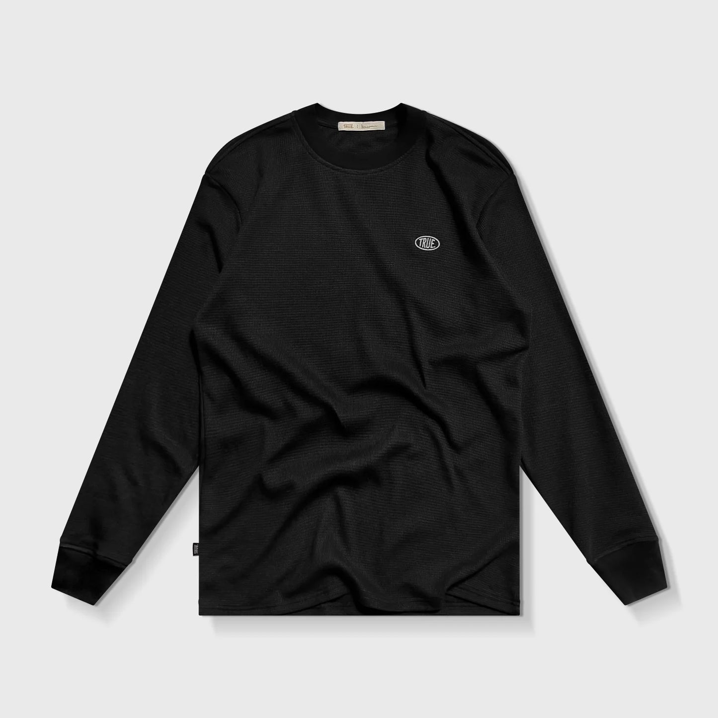 UNIFORM CREWNECK LONGSLEEVE BLACK TRUE - FRONT OF