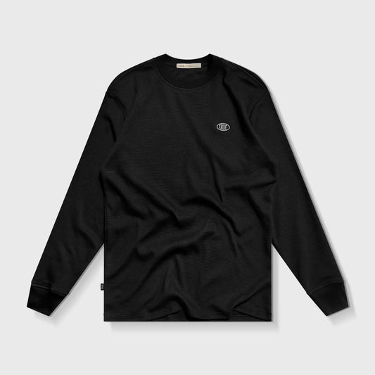 UNIFORM CREWNECK LONGSLEEVE BLACK TRUE - FRONT OF