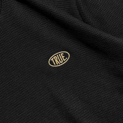 UNIFORM CREWNECK LONGSLEEVE BLACK TRUE - FRONT OF