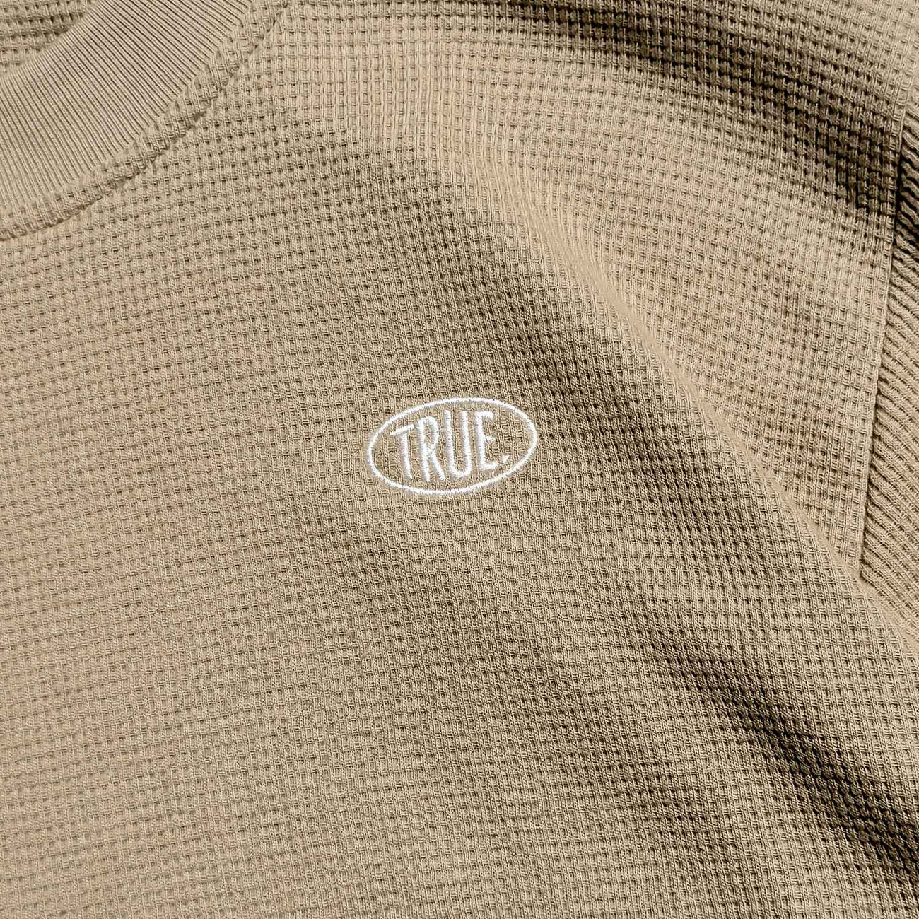 UNIFORM CREWNECK LONGSLEEVE SAND TRUE - FRONT OF