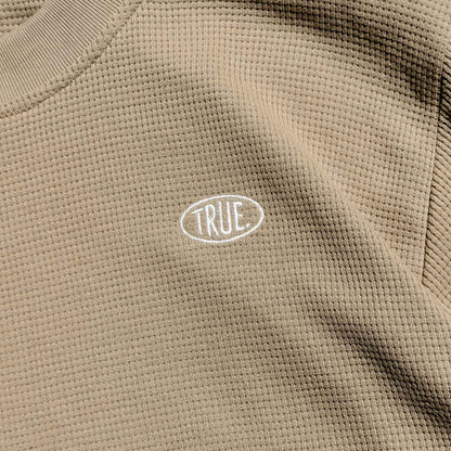 UNIFORM CREWNECK LONGSLEEVE SAND TRUE - FRONT OF