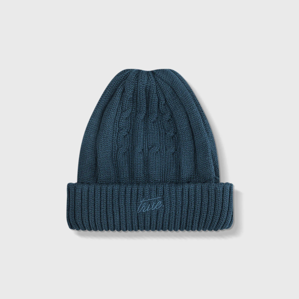 DAILY KNIT BEANIE DEEP BLUE - FRONT OF