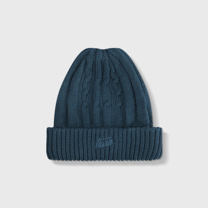 DAILY KNIT BEANIE DEEP BLUE - FRONT OF