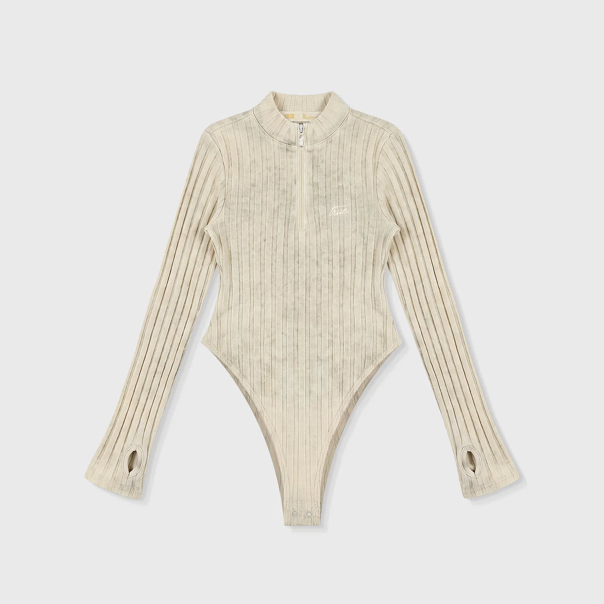 DAILY RIBBED BODYSUIT CREAM - FRONT OF