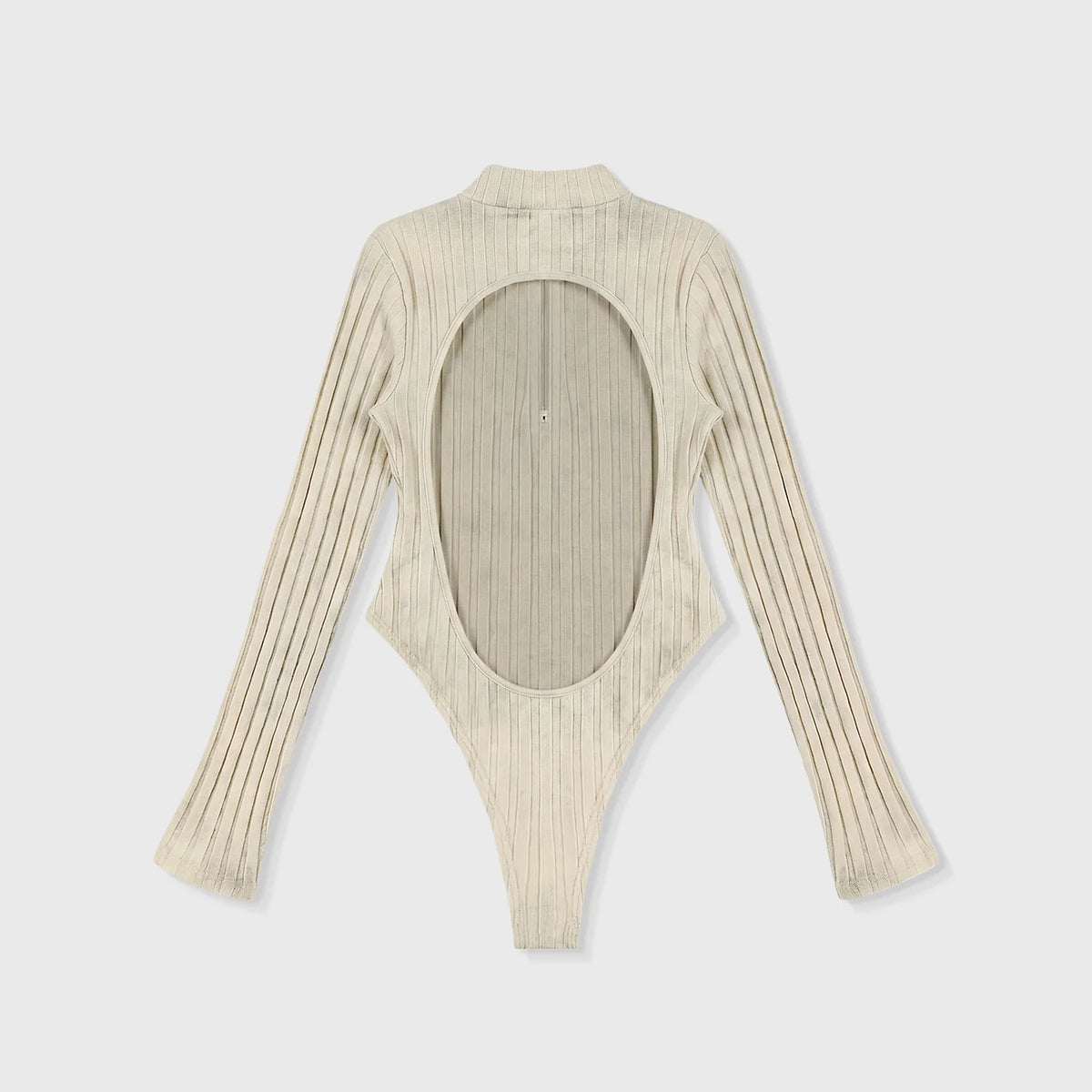 DAILY RIBBED BODYSUIT CREAM - FRONT OF