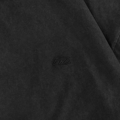 DAILY WASHED BOXY TEE BLACK - FRONT OF