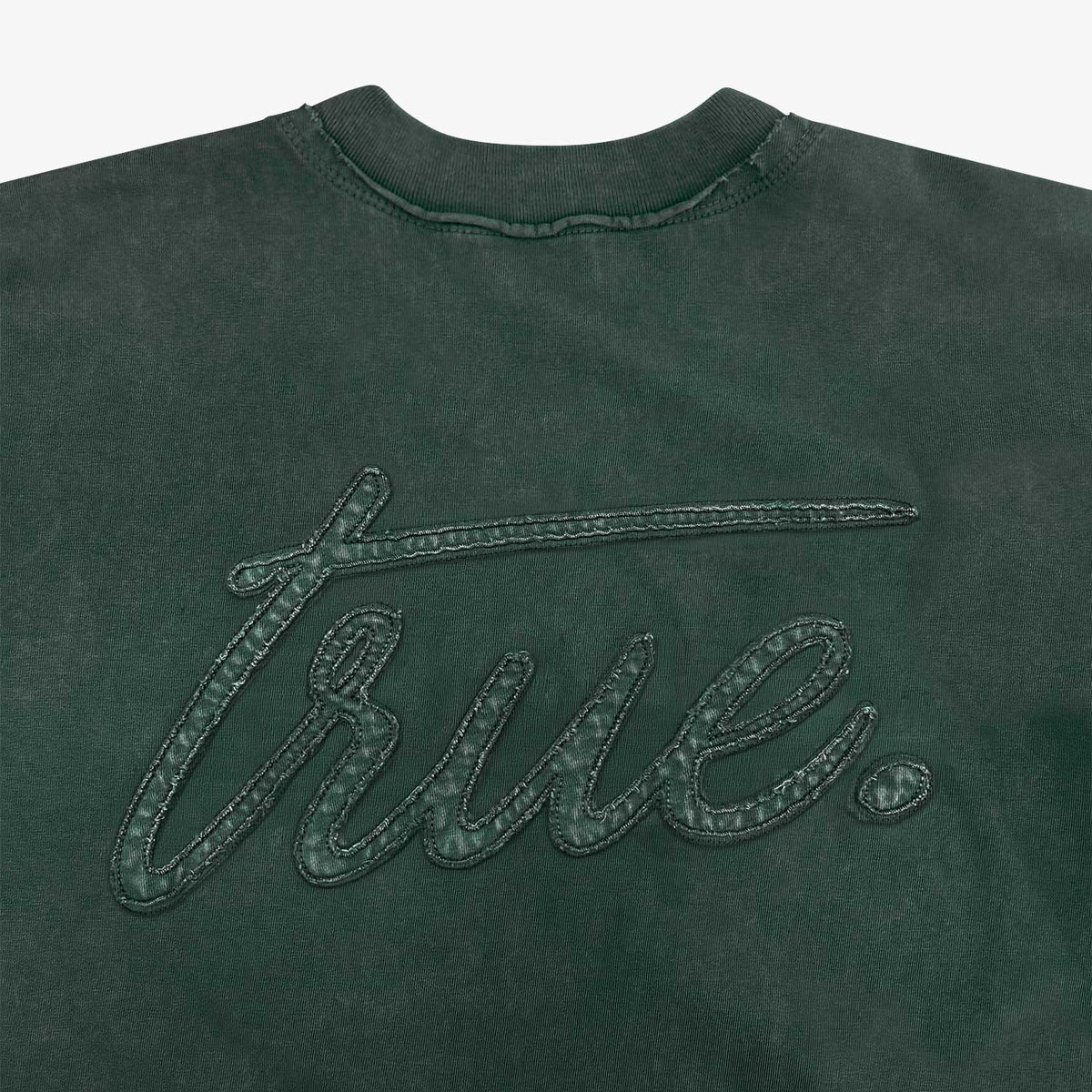 DAILY WASHED BOXY TEE PINE GREEN - FRONT OF