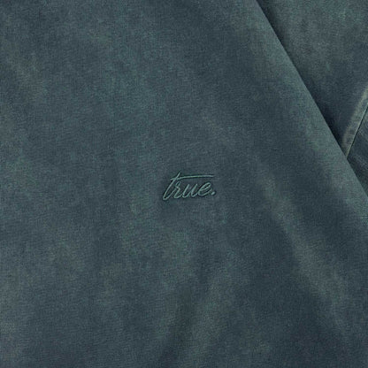DAILY WASHED BOXY TEE VINTAGE BLUE - FRONT OF
