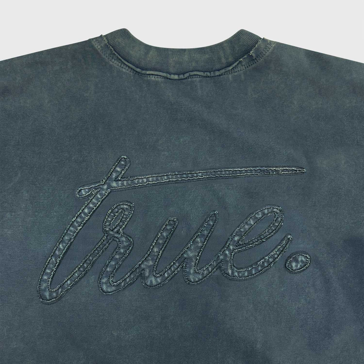 DAILY WASHED BOXY TEE VINTAGE BLUE - FRONT OF