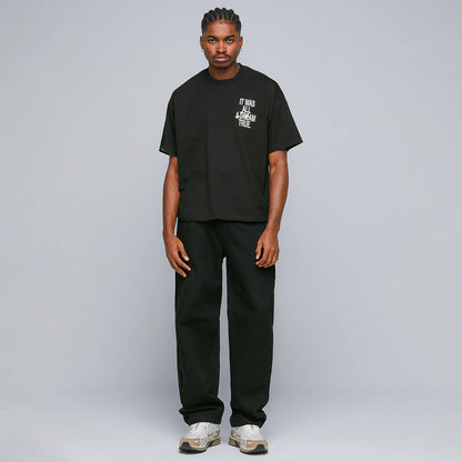 DREAMS BOXY T-SHIRT BLACK - FRONT OF.